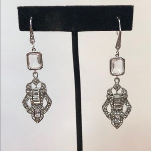 Bridal earring: sterling silver Swarovski crystal